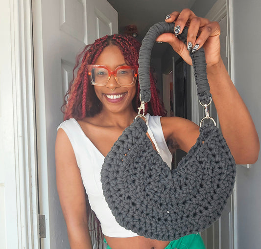 tiana esparon khaki crochet bag